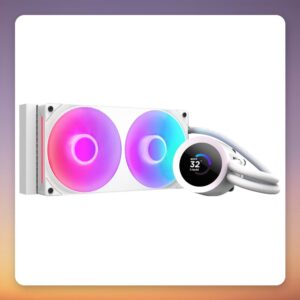 NZXT Kraken Plus RGB 240 AIO Liquid Cooler, 240 mm Radiator, White