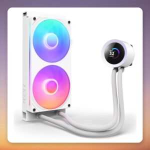 NZXT Kraken Plus RGB 240 AIO Liquid Cooler, 240 mm Radiator, White