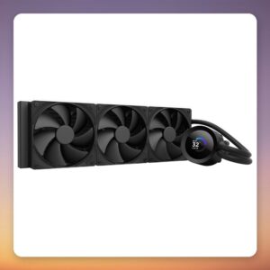 NZXT Kraken Plus 360 360 mm AIO Liquid Cooler with 1.54″ LCD, Black