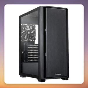 Chieftec Pro Midi AS-02B-TG-OP ATX Mid Tower Case, Black, Tempered Glass