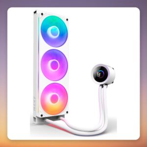 NZXT Kraken Plus RGB 360 AIO Liquid CPU Cooler with 1.54″ LCD, White