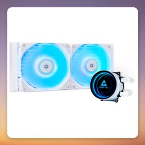 Chieftec ICEBERG 240-RGB-W 240 mm AIO Liquid CPU Cooler, White, ARGB