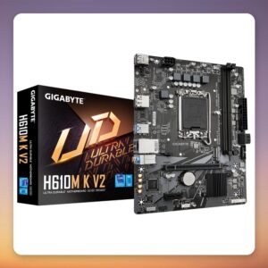 GigaByte H610M K V2 LGA 1700 Micro ATX Motherboard, Intel H610, DDR5