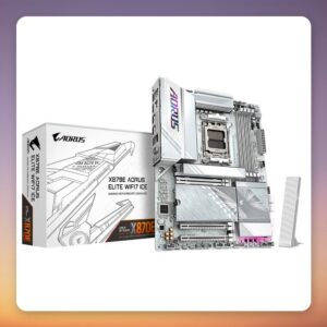 Gigabyte X870E AORUS Elite WiFi7 ICE AM5 ATX Motherboard, White