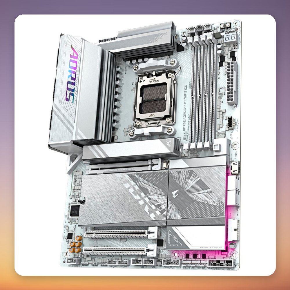 Gigabyte X870E AORUS Elite WiFi7 ICE AM5 ATX Motherboard, White – image 4