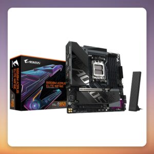 Gigabyte B850M AORUS ELITE WIFI6E AM5 Micro ATX Motherboard, DDR5, Wi-Fi 6E