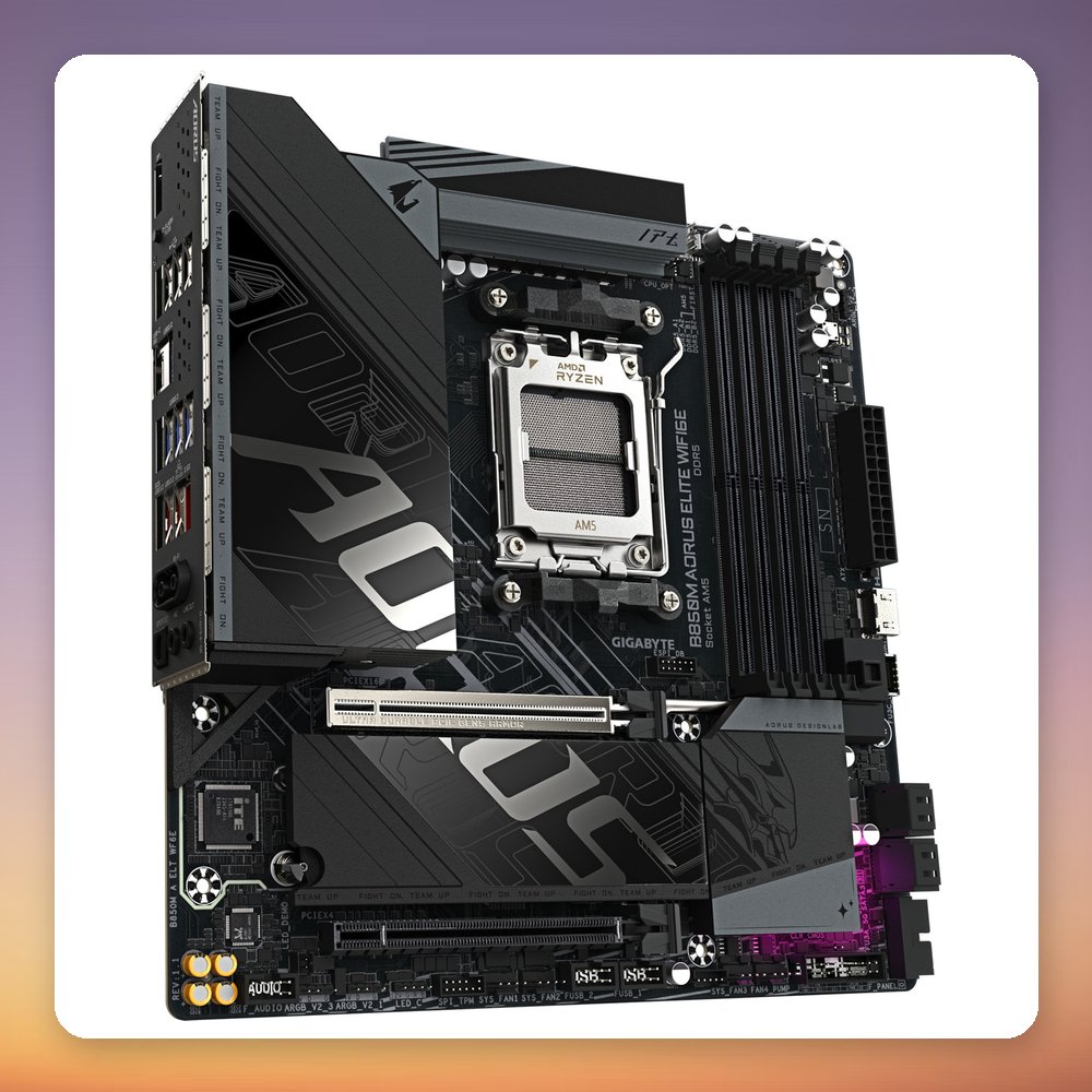 Gigabyte B850M AORUS ELITE WIFI6E AM5 Micro ATX Motherboard, DDR5, Wi-Fi 6E – image 2