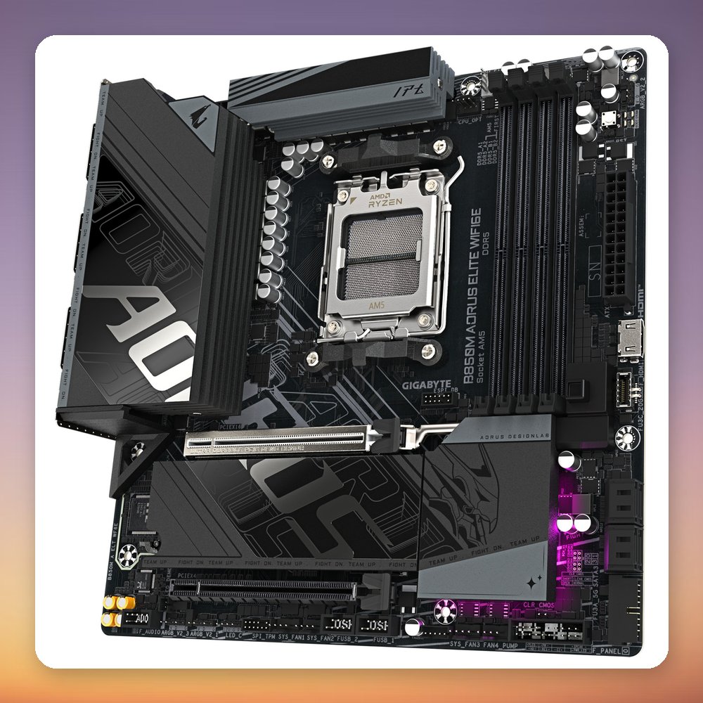 Gigabyte B850M AORUS ELITE WIFI6E AM5 Micro ATX Motherboard, DDR5, Wi-Fi 6E – image 4