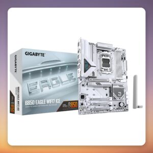 Gigabyte B850 Eagle WiFi7 ICE AM5 ATX Motherboard, DDR5, White