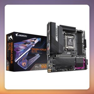 Gigabyte B650M AORUS ELITE AM5 Micro-ATX Motherboard, AMD B650, DDR5, 2.5GbE