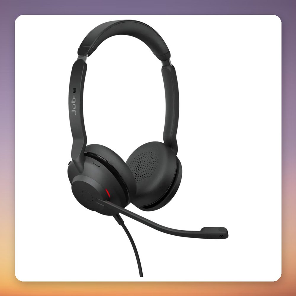 Jabra Evolve2 30 SE Wired Stereo UC Headset, USB-C and USB-A, Black