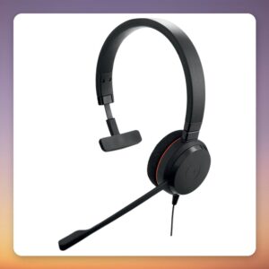 Jabra Evolve 20 UC Stereo Wired Headset, USB-C and USB-A, Black