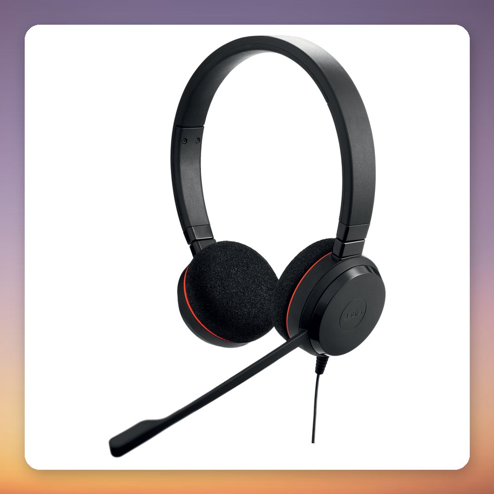Jabra Evolve 20 UC Stereo Wired Headset, USB-C and USB-A, Black – image 3