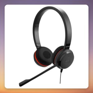 Jabra Evolve 30 II Stereo Wired Headset, USB-C and USB-A, 3.5 mm Jack, Black