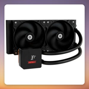 Enermax Liqmax IV 240 mm AIO Liquid CPU Cooler, Black, Digital Display