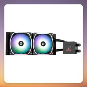 Enermax Aquafusion II ARGB 240 mm AIO Liquid CPU Cooler with LCD Status Display