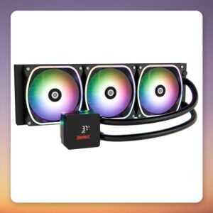Enermax Aquafusion II ARGB 360 mm AIO Liquid CPU Cooler, Black