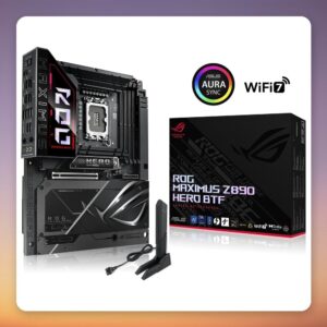 Asus ROG Maximus Z890 Hero BTF LGA 1851 ATX Motherboard, DDR5, Wi-Fi 7, Black
