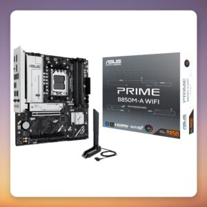Asus PRIME B850M-A WIFI AM5 mATX Motherboard, B850, DDR5, Wi-Fi 6E