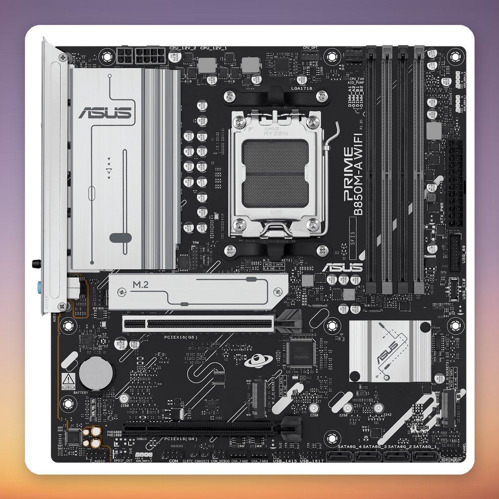 Asus PRIME B850M-A WIFI AM5 mATX Motherboard, B850, DDR5, Wi-Fi 6E – image 2