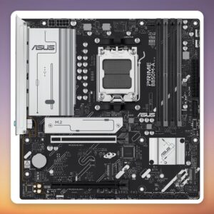 Asus PRIME B850M-A-CSM AMD B850 AM5 micro ATX Motherboard, DDR5, 3x M.2