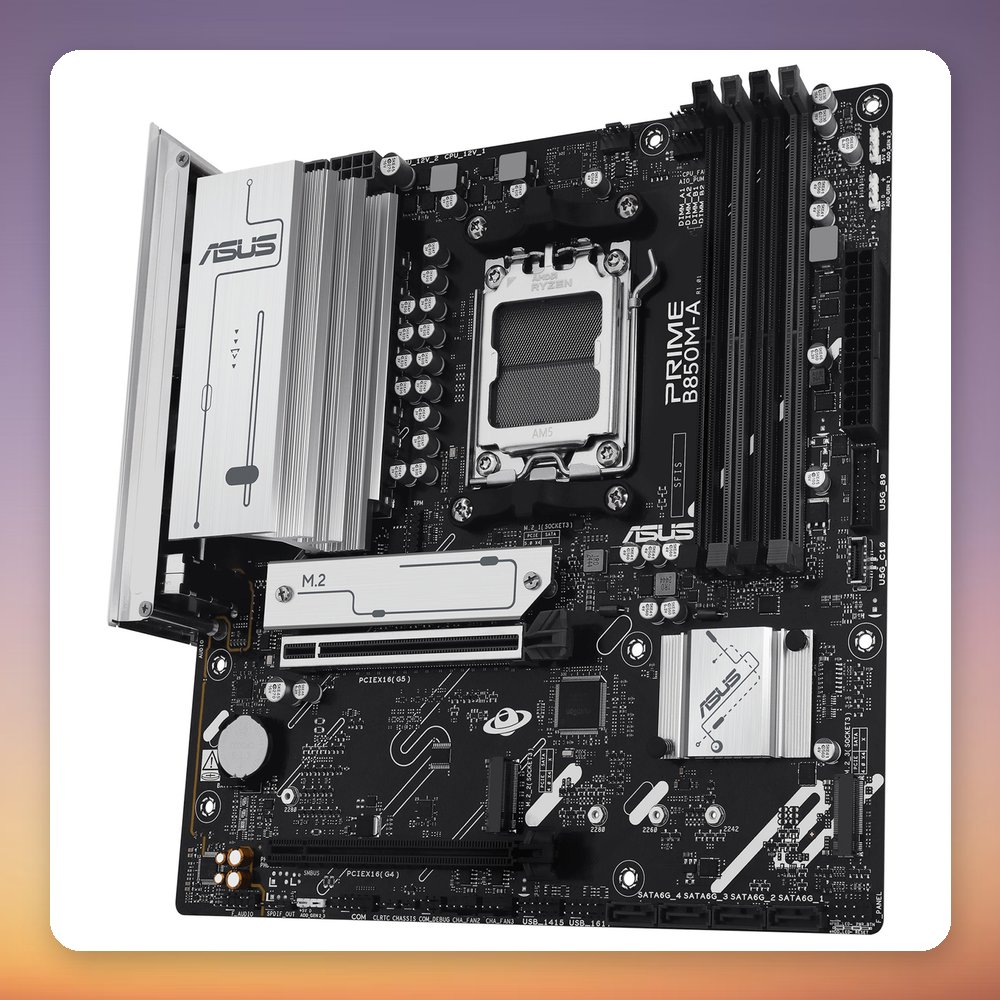 Asus PRIME B850M-A-CSM AMD B850 AM5 micro ATX Motherboard, DDR5, 3x M.2 – image 4