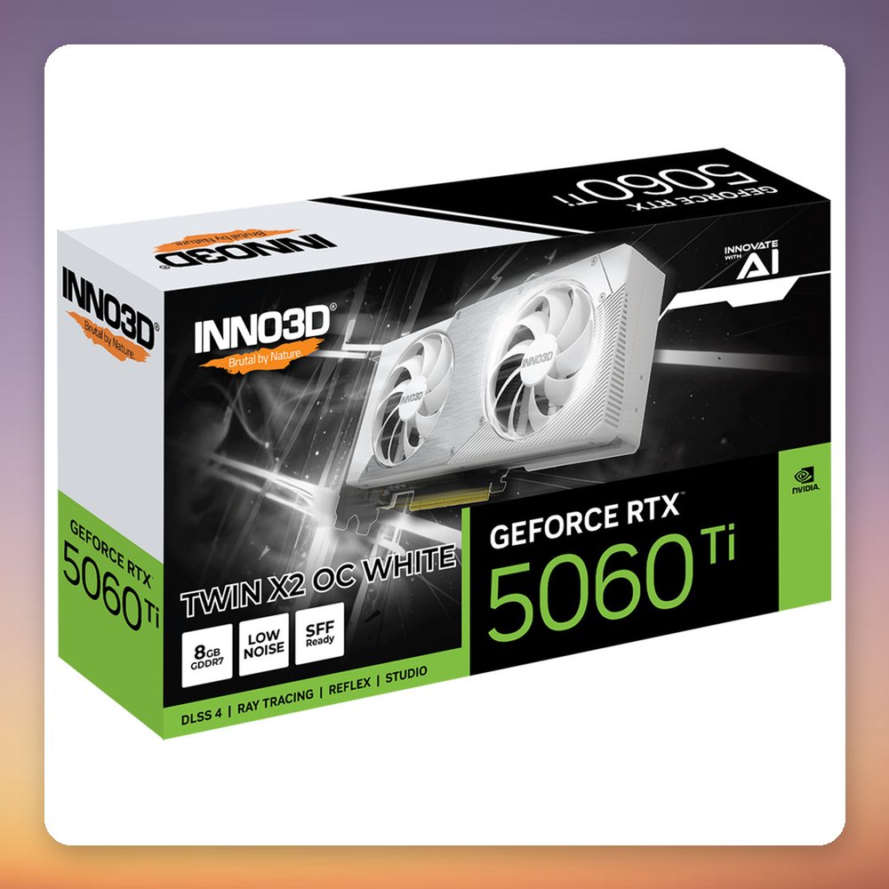 Inno3D GeForce RTX 5060 Ti TWIN X2 OC White 8 GB GDDR7 Graphics Card – image 3