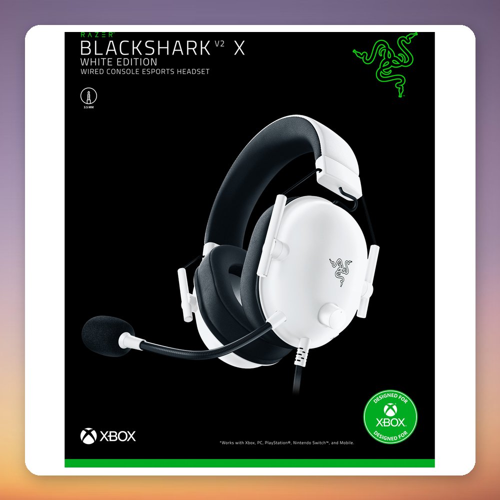 Razer BlackShark V2 X Xbox Wired Gaming Headset, 50 mm TriForce Drivers, White/Black – image 5