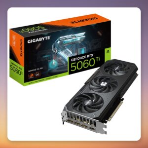 GigaByte GeForce RTX 5060 Ti GAMING OC 8 GB GDDR7 Graphics Card, WINDFORCE 3X