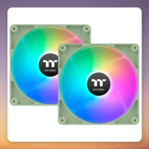 Thermaltake CT140 ARGB Sync 140 mm PWM Fan, Matcha Green, 2-Pack