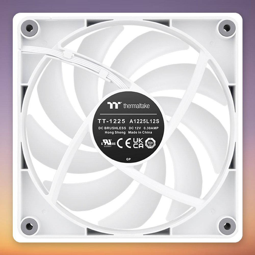 Thermaltake CT120 Reverse ARGB Sync 120 mm PWM Fan, White, 2-Pack, No Controller – image 5