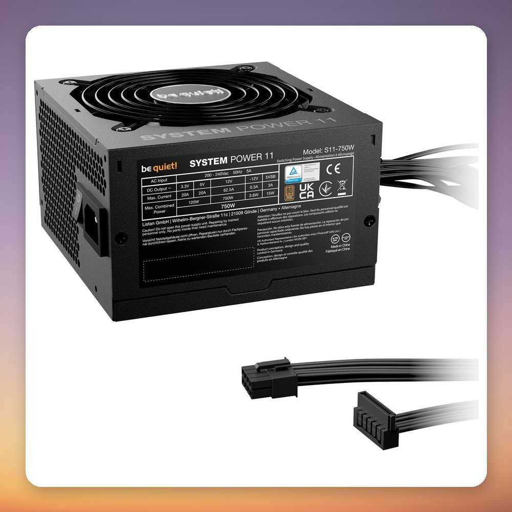 be quiet! System Power 11 750W 80 PLUS Bronze ATX 3.1 Non-Modular PSU – image 3