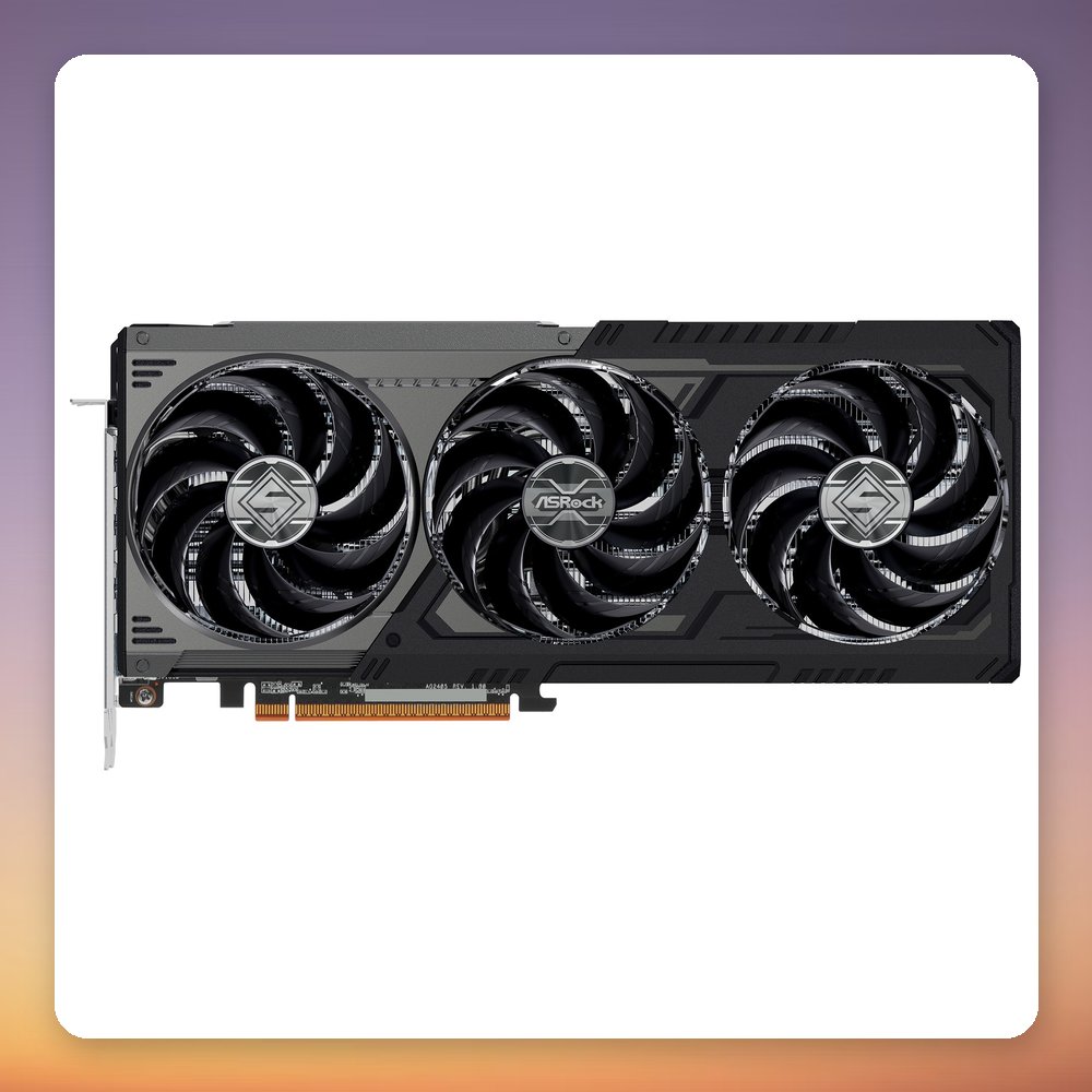 ASRock Radeon RX 9070 XT Steel Legend Dark 16 GB GDDR6 Graphics Card – image 2