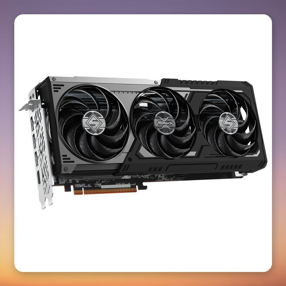 ASRock Radeon RX 9070 XT Steel Legend Dark 16 GB GDDR6 Graphics Card – image 3