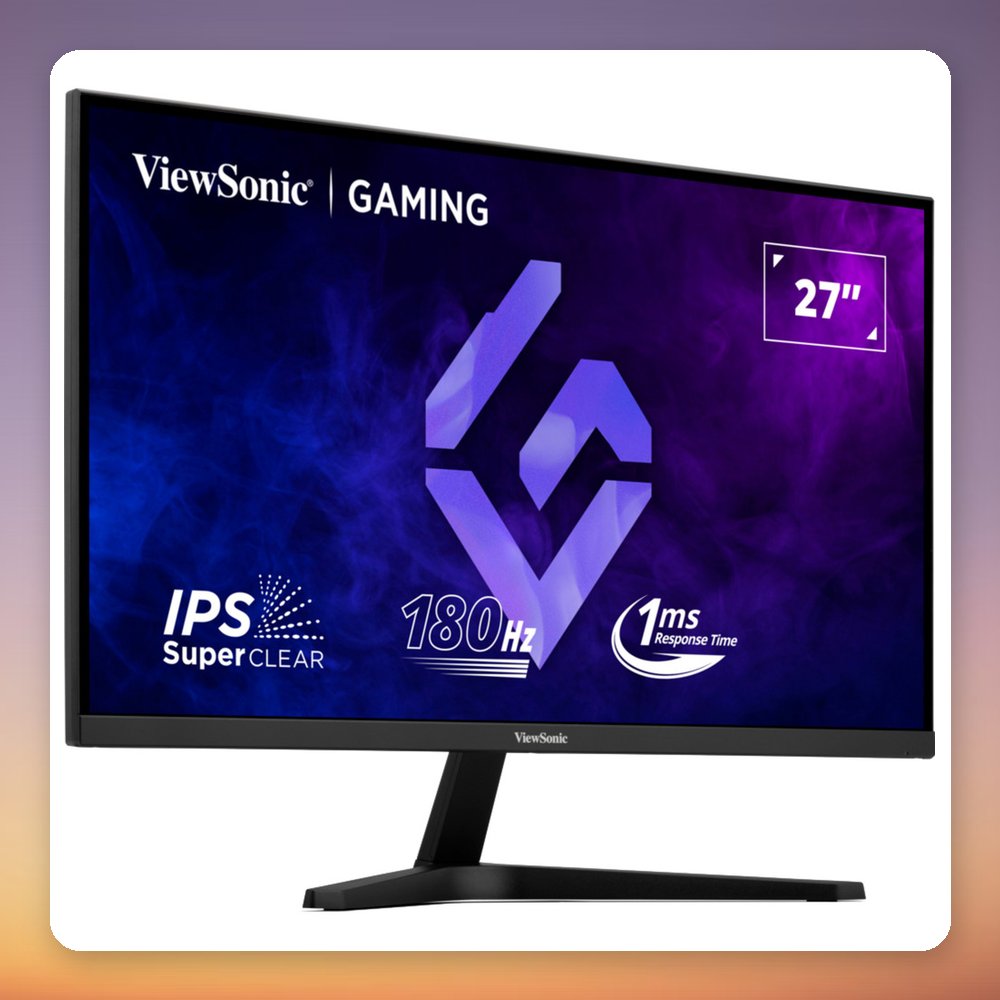 ViewSonic VX27G1-2K 27-Inch QHD IPS 180Hz Gaming Monitor, G-Sync Compatible