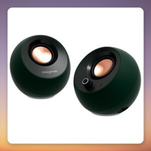 Creative Pebble Pro 2.0 PC Speakers, Black, Bluetooth 5.3, USB-C, RGB