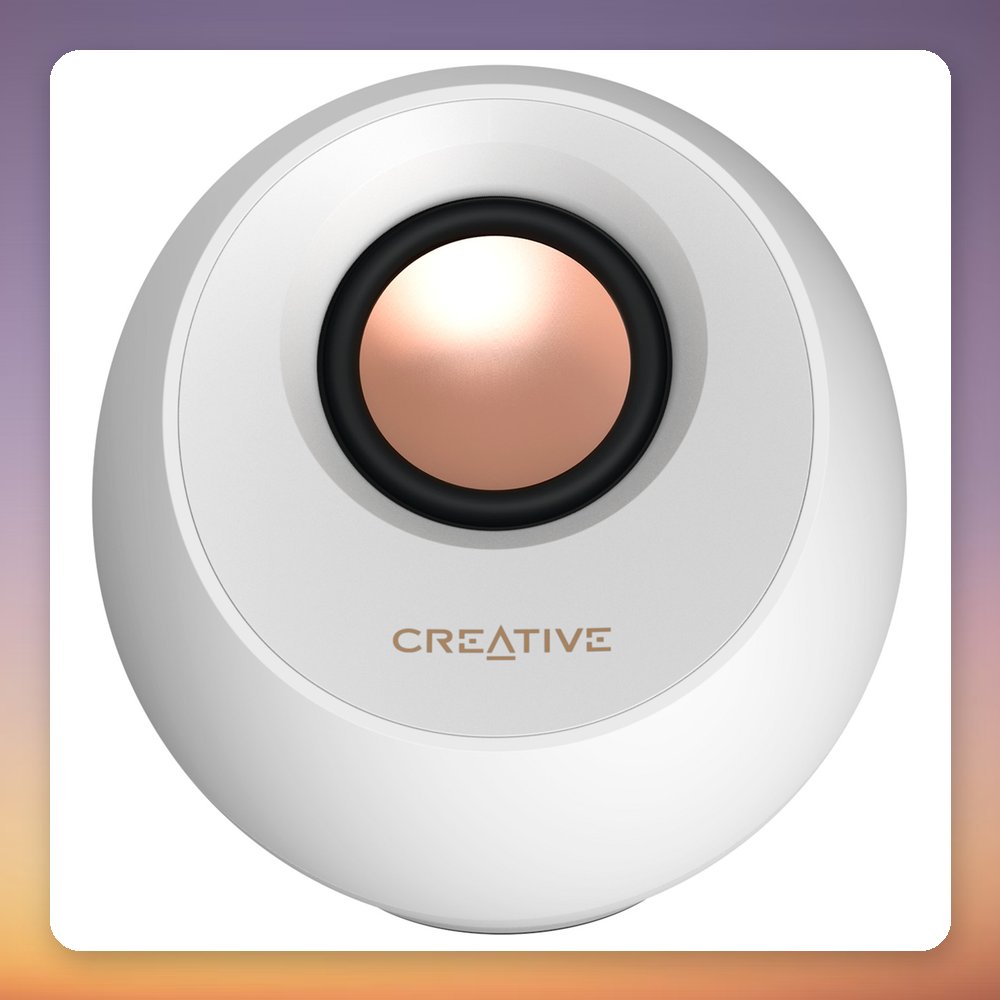 Creative Pebble Pro 2.0 PC Speakers, White, Bluetooth 5.3, USB-C, RGB – image 6