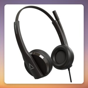 Creative Labs HS-230 Wired On-Ear Headset, Black, 3.5 mm and USB-A