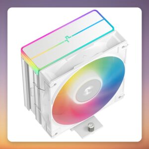 Deepcool AG400 ARGB V2 120 mm Single Tower CPU Cooler, White
