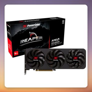 PowerColor Radeon RX 9070 XT Reaper 16GB GDDR6 Graphics Card, Black