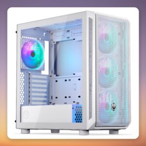 ENDORFY ARX 700 ARGB White Midi-Tower Case, Tempered Glass, 4x Stratus 140 Fans