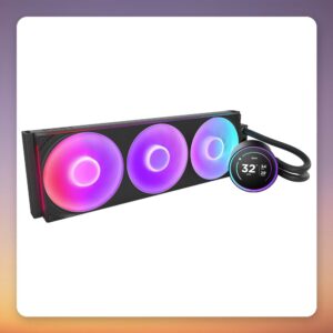 NZXT Kraken Elite 420 RGB 420 mm AIO Liquid Cooler with 2.72" LCD, Black