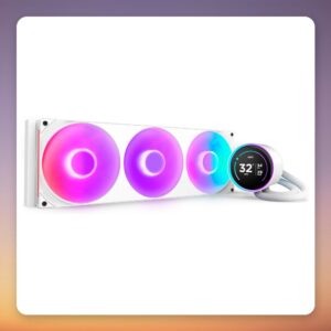NZXT Kraken Elite 420 RGB 420 mm AIO Liquid Cooler with LCD Display, White