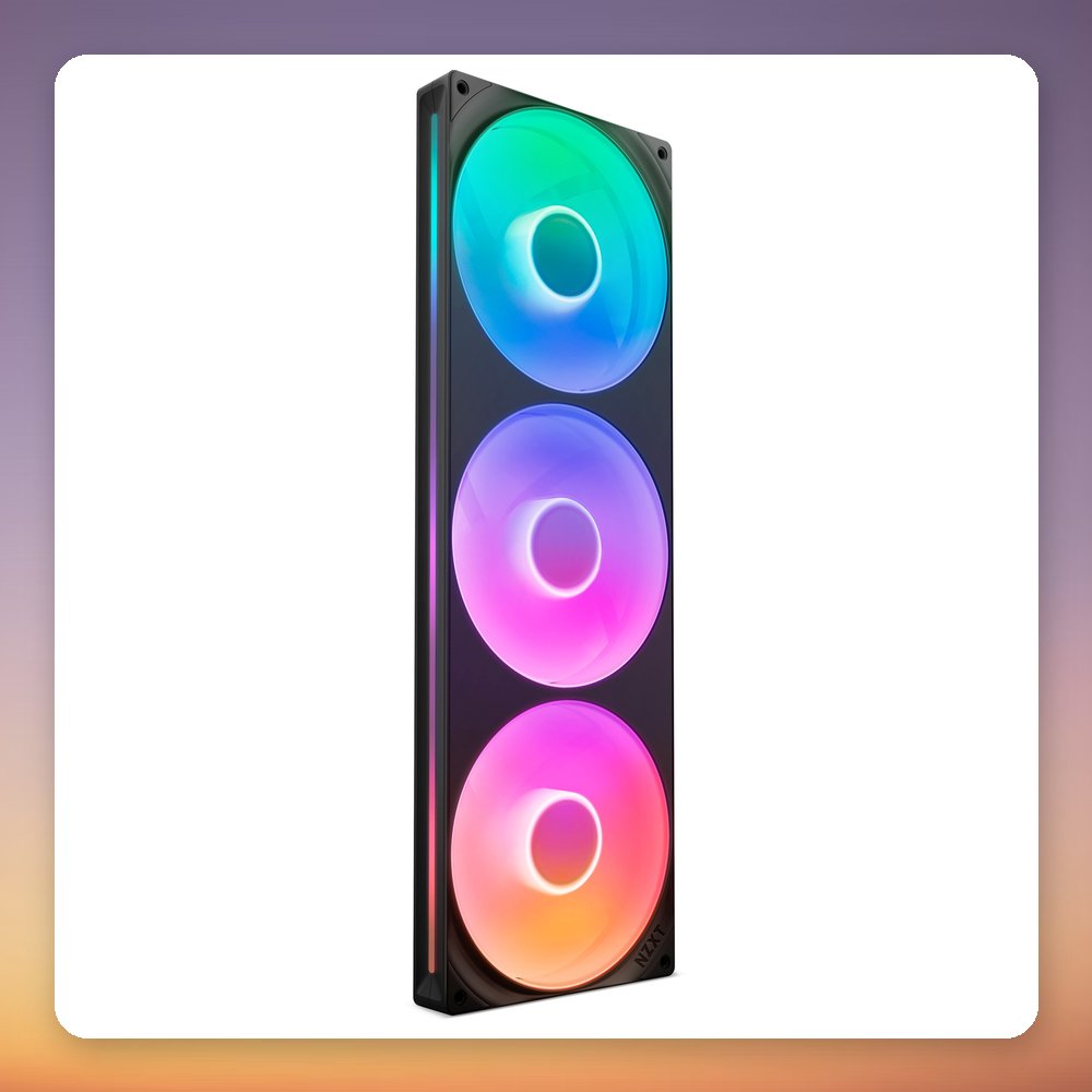 NZXT F420 RGB Core 3x140 mm PWM Triple-Fan Frame, Black, FDB Bearing – image 2