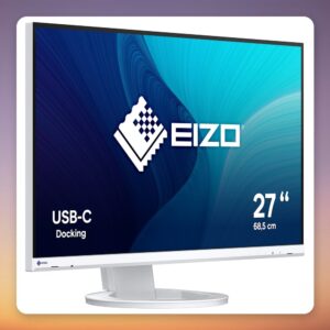 Eizo FlexScan EV2720S 27-Inch WQHD IPS Monitor, USB-C 70W, White