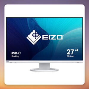 Eizo FlexScan EV2720S 27-Inch WQHD IPS Monitor, USB-C 70W, White