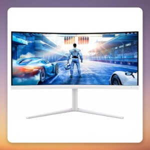 Philips Evnia 34M2C5501A 34" WQHD 180 Hz Curved VA Gaming Monitor, White