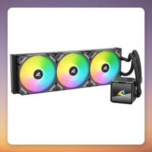 Sharkoon S60 ARGB 360 mm AIO Liquid CPU Cooler, Black, LGA1700/1851 & AM4/AM5