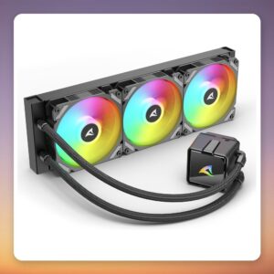 Sharkoon S60 ARGB 360 mm AIO Liquid CPU Cooler, Black, LGA1700/1851 & AM4/AM5