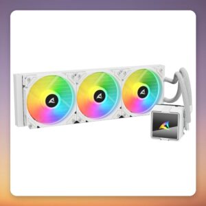 Sharkoon S60 ARGB 360 mm AIO Liquid CPU Cooler, White, Intel LGA1700/1851 & AMD AM4/AM5